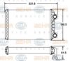 HELLA 8FH 351 315-761 Heat Exchanger, interior heating